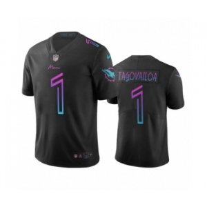 Miami Dolphins #1 Tua Tagovailoa Black City Edition Vapor Limited Jersey