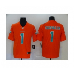 Miami Dolphins #1 Tua Tagovailoa Limited Orange Vapor Untouchable Football Jersey