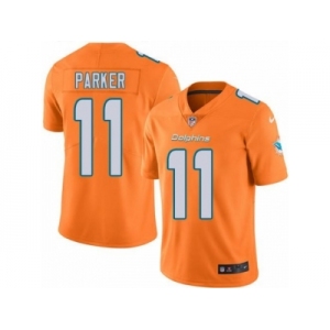 Nike Miami Dolphins #11 DeVante Parker Orange Men's Stitched NFL Limited Rush Jersey