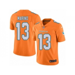 Nike Miami Dolphins #13 Dan Marino Orange Men's Stitched NFL Limited Rush Jersey