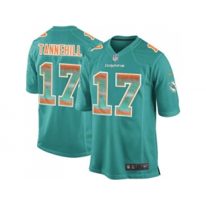 Nike Miami Dolphins #17 Ryan Tannehill Aqua Green Team Color Men's Stitched NFL Limited Strobe Jersey