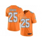 Nike Miami Dolphins #25 Xavien Howard Orange Men's Stitched NFL Limited Rush Jersey