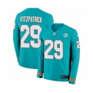 Nike Miami Dolphins #29 Minkah Fitzpatrick Limited Aqua Therma Long Sleeve NFL Jersey