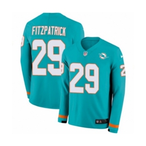 Nike Miami Dolphins #29 Minkah Fitzpatrick Limited Aqua Therma Long Sleeve NFL Jersey