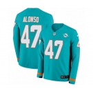 Nike Miami Dolphins #47 Kiko Alonso Limited Aqua Therma Long Sleeve NFL Jersey