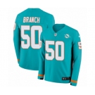 Nike Miami Dolphins #50 Andre Branch Limited Aqua Therma Long Sleeve NFL Jersey