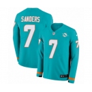 Nike Miami Dolphins #7 Jason Sanders Limited Aqua Therma Long Sleeve NFL Jersey