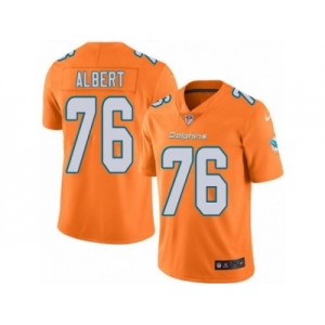 Nike Miami Dolphins #76 Branden Albert Orange Men's Stitched NFL Limited Rush Jersey