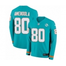 Nike Miami Dolphins #80 Danny Amendola Limited Aqua Therma Long Sleeve NFL Jersey