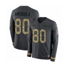 Nike Miami Dolphins #80 Danny Amendola Limited Black Salute to Service Therma Long Sleeve NFL Jersey