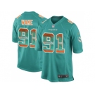 Nike Miami Dolphins #91 Cameron Wake Aqua Green Team Color Men's Stitched NFL Limited Strobe Jersey