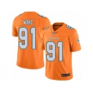 Nike Miami Dolphins #91 Cameron Wake Orange Men's Stitched NFL Limited Rush Jersey