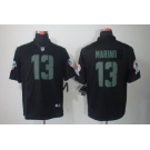 nike nfl jerseys miami dolphins #13 dan marino black[nike impact limited]