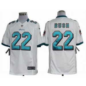 nike nfl jerseys miami dolphins #22 bush white[nike limited]