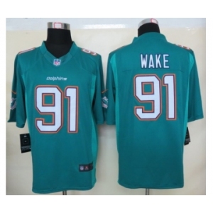 nike nfl jerseys miami dolphins #91 wake green[new nike limited]