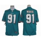 nike nfl jerseys miami dolphins #91 wake green[nike limited]