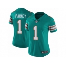 Women Nike Miami Dolphins #1 Cody Parkey Aqua Green Alternate Vapor Untouchable Limited Player NFL Jersey