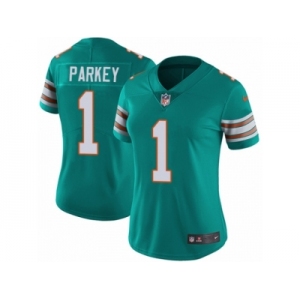 Women Nike Miami Dolphins #1 Cody Parkey Aqua Green Alternate Vapor Untouchable Limited Player NFL Jersey