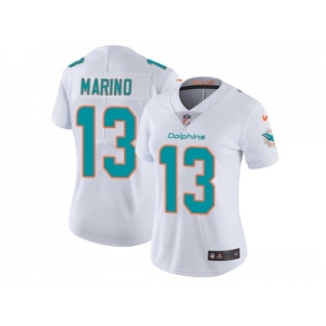 Women Nike Miami Dolphins #13 Dan Marino White Stitched NFL Vapor Untouchable Limited Jersey