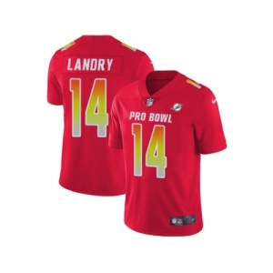 Women Nike Miami Dolphins #14 Jarvis Landry Red Stitched NFL Limited AFC 2018 Pro Bowl Jersey