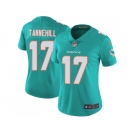 Women Nike Miami Dolphins #17 Ryan Tannehill Aqua Green Team Color Stitched NFL Vapor Untouchable Limited Jersey