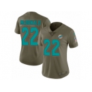 Women Nike Miami Dolphins #22 T.J. McDonald Limited Olive 2017 Salute to Service NFL Jersey