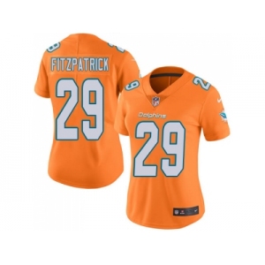 Women Nike Miami Dolphins #29 Minkah Fitzpatrick Orange Stitched NFL Limited Rush Jersey