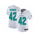 Women Nike Miami Dolphins #42 Alterraun Verner White Vapor Untouchable Limited Player NFL Jersey