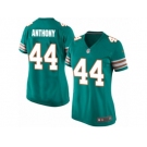 Women Nike Miami Dolphins #44 Stephone Anthony Game Aqua Green Alternate NFL Jersey