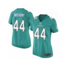 Women Nike Miami Dolphins #44 Stephone Anthony Game Aqua Green Team Color NFL Jersey