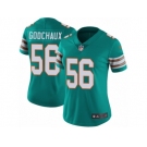 Women Nike Miami Dolphins #56 Davon Godchaux Aqua Green Alternate Vapor Untouchable Limited Player NFL Jersey