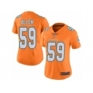 Women Nike Miami Dolphins #59 Chase Allen Limited Orange Rush Vapor Untouchable NFL Jersey