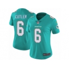 Women Nike Miami Dolphins #6 Jay Cutler Aqua Green Team Color Vapor Untouchable Limited Player NFL Jersey