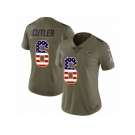 Women Nike Miami Dolphins #6 Jay Cutler Limited Olive USA Flag 2017 Salute to Service NFL Jersey