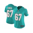 Women Nike Miami Dolphins #67 Laremy Tunsil Aqua Green Team Color Stitched NFL Vapor Untouchable Limited Jersey