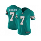 Women Nike Miami Dolphins #7 Brandon Doughty Aqua Green Alternate Vapor Untouchable Limited Player NFL Jersey