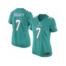 Women Nike Miami Dolphins #7 Brandon Doughty Game Aqua Green Team Color NFL Jersey