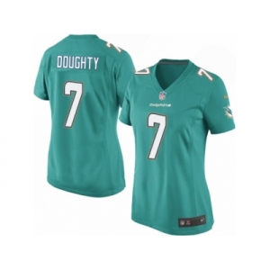 Women Nike Miami Dolphins #7 Brandon Doughty Game Aqua Green Team Color NFL Jersey