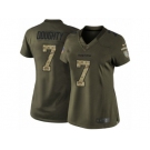 Women Nike Miami Dolphins #7 Brandon Doughty Limited Green Salute to Service NFL Jersey