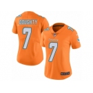 Women Nike Miami Dolphins #7 Brandon Doughty Limited Orange Rush Vapor Untouchable NFL Jersey