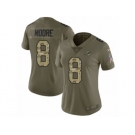 Women Nike Miami Dolphins #8 Matt Moore Limited Olive Camo 2017 Salute to Service NFL Jersey