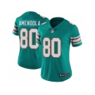 Women Nike Miami Dolphins #80 Danny Amendola Aqua Green Alternate Stitched NFL Vapor Untouchable Limited Jersey