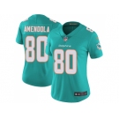 Women Nike Miami Dolphins #80 Danny Amendola Aqua Green Team Color Stitched NFL Vapor Untouchable Limited Jersey