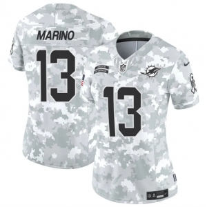 Women's Miami Dolphins #13 Dan Marino 2024 F.U.S.E Arctic Camo Salute To Service Limited Stitched Football Jersey