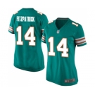 Women's Miami Dolphins #14 Ryan Fitzpatrick Game Aqua Green Alternate Football Jersey