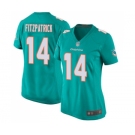 Women's Miami Dolphins #14 Ryan Fitzpatrick Game Aqua Green Team Color Football Jersey