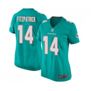 Women's Miami Dolphins #14 Ryan Fitzpatrick Game Aqua Green Team Color Football Jersey