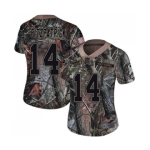 Women's Miami Dolphins #14 Ryan Fitzpatrick Limited Camo Rush Realtree Football Jersey