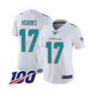 Women's Miami Dolphins #17 Allen Hurns White Vapor Untouchable Limited Player 100th Season Football Jersey