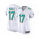 Women's Miami Dolphins #17 Jaylen Waddle White Vapor Untouchable Stitched Jersey